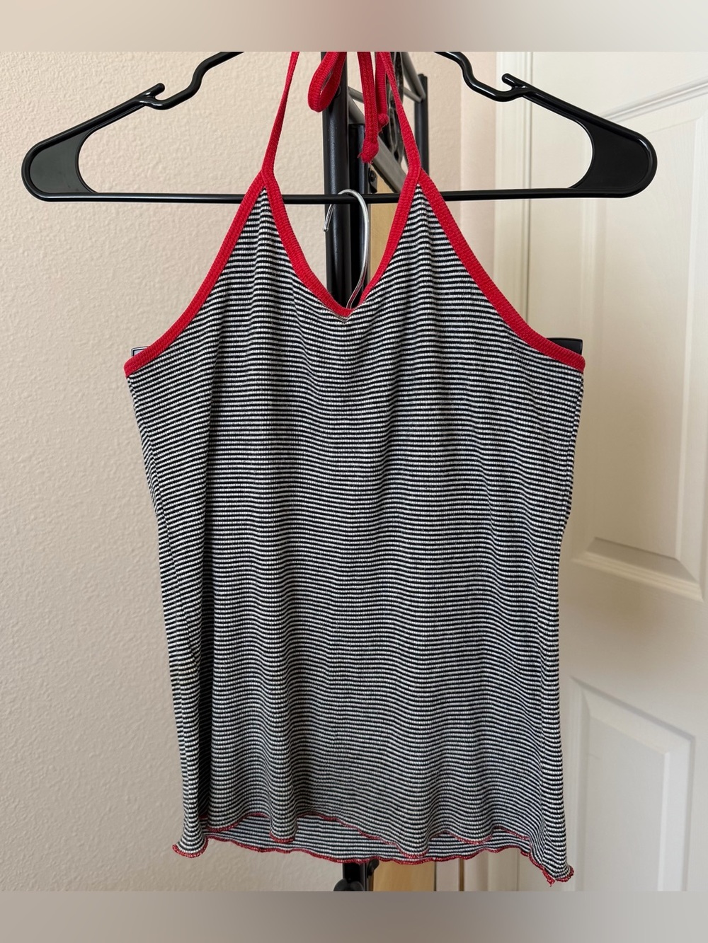 Hurley women’s large striped halter tie top y2k beachwear summer twee nautical